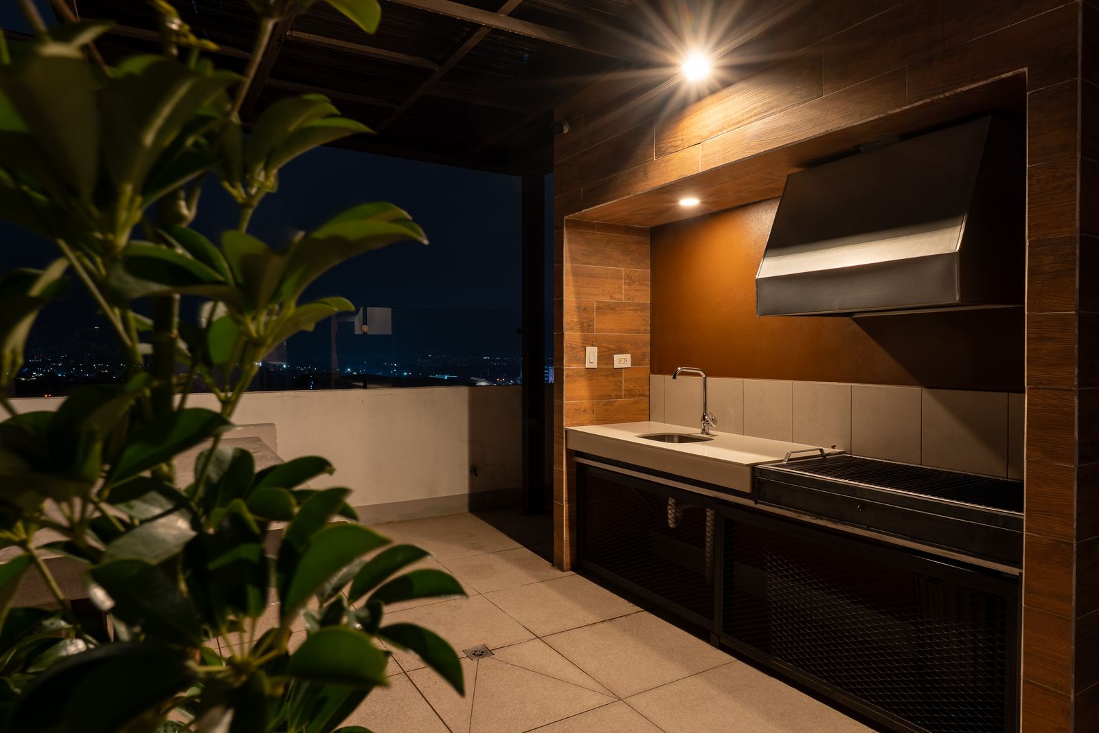 Outdoor kitchen on the terrace