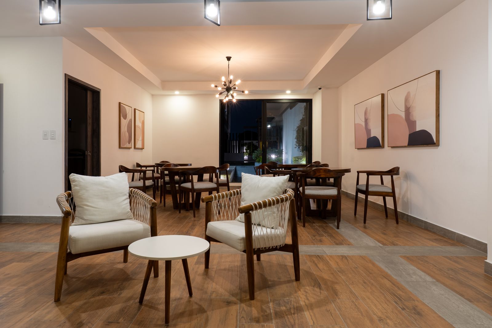 Seating area in the social room